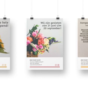 Voorbeeldposters openingstijden winkel