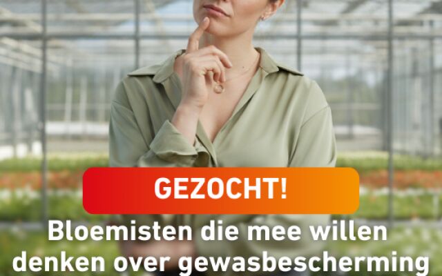 Oproep: bloemisten gezocht die mee willen denken over (communicatie van info over) gewasbescherming