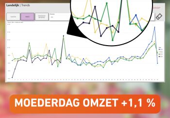 Moederdagomzet 1,1% hoger dan vorig jaar