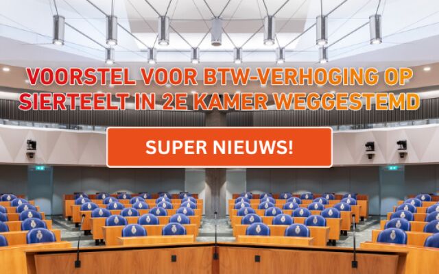 VBW-lobby loont: voorstel voor btw-verhoging op sierteelt in Tweede Kamer weggestemd